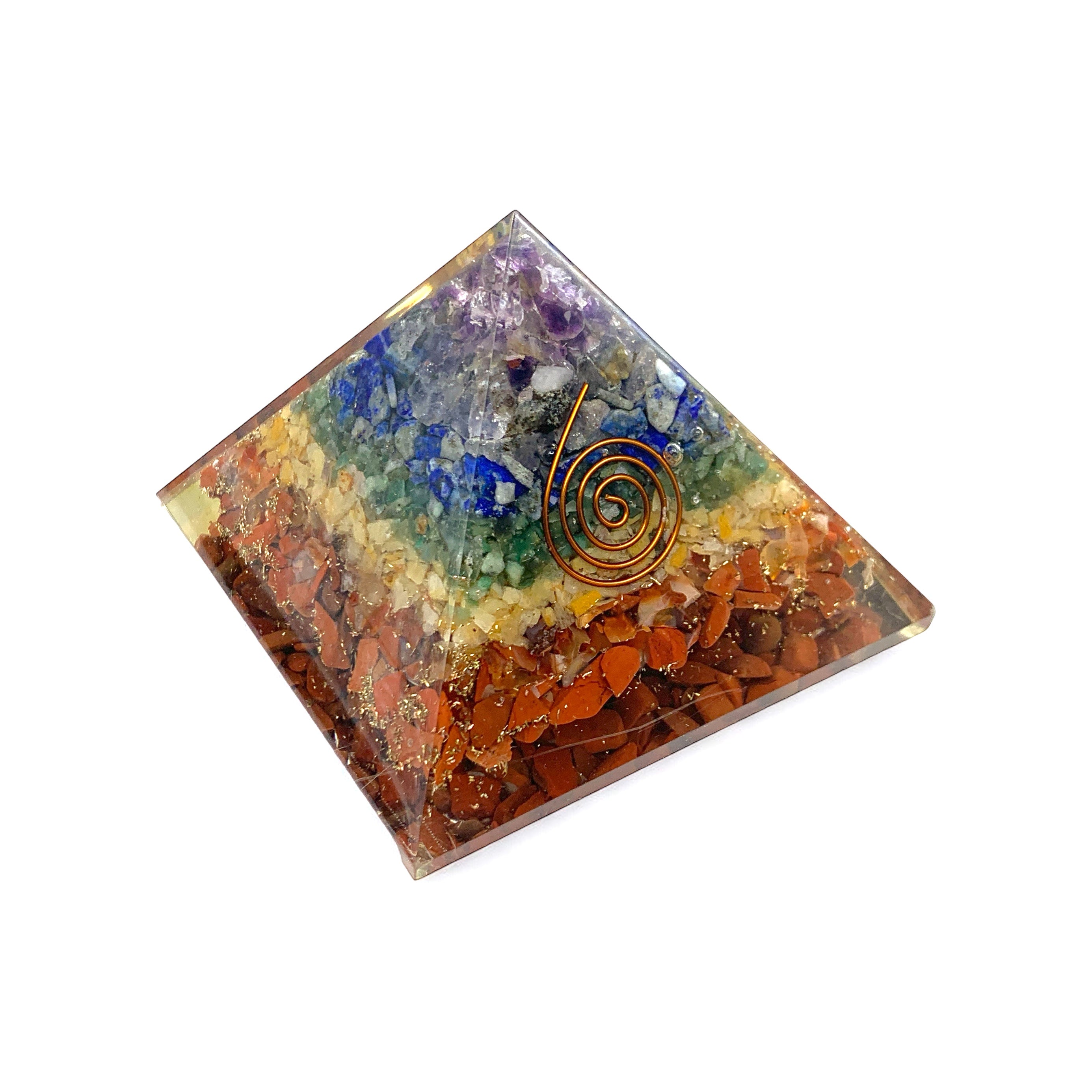 Orgonite - Seven Chakra Pyramid $60